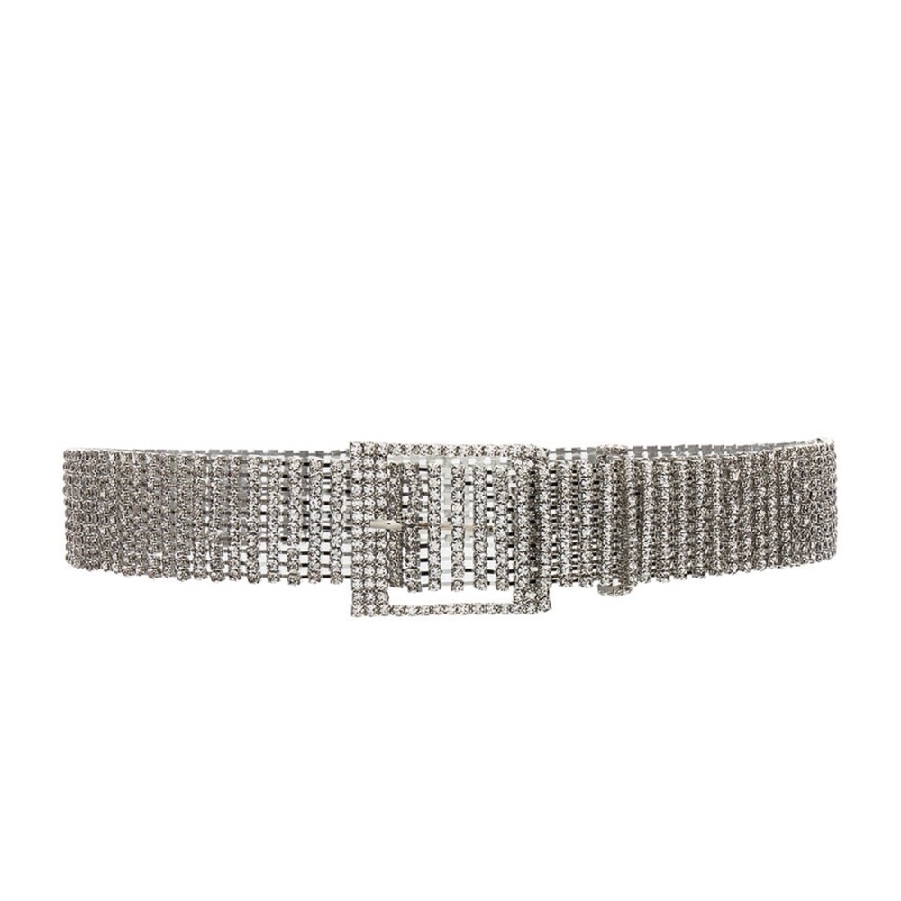 Silver Rhinestone Belt
